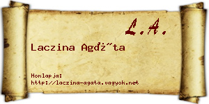 Laczina Agáta névjegykártya